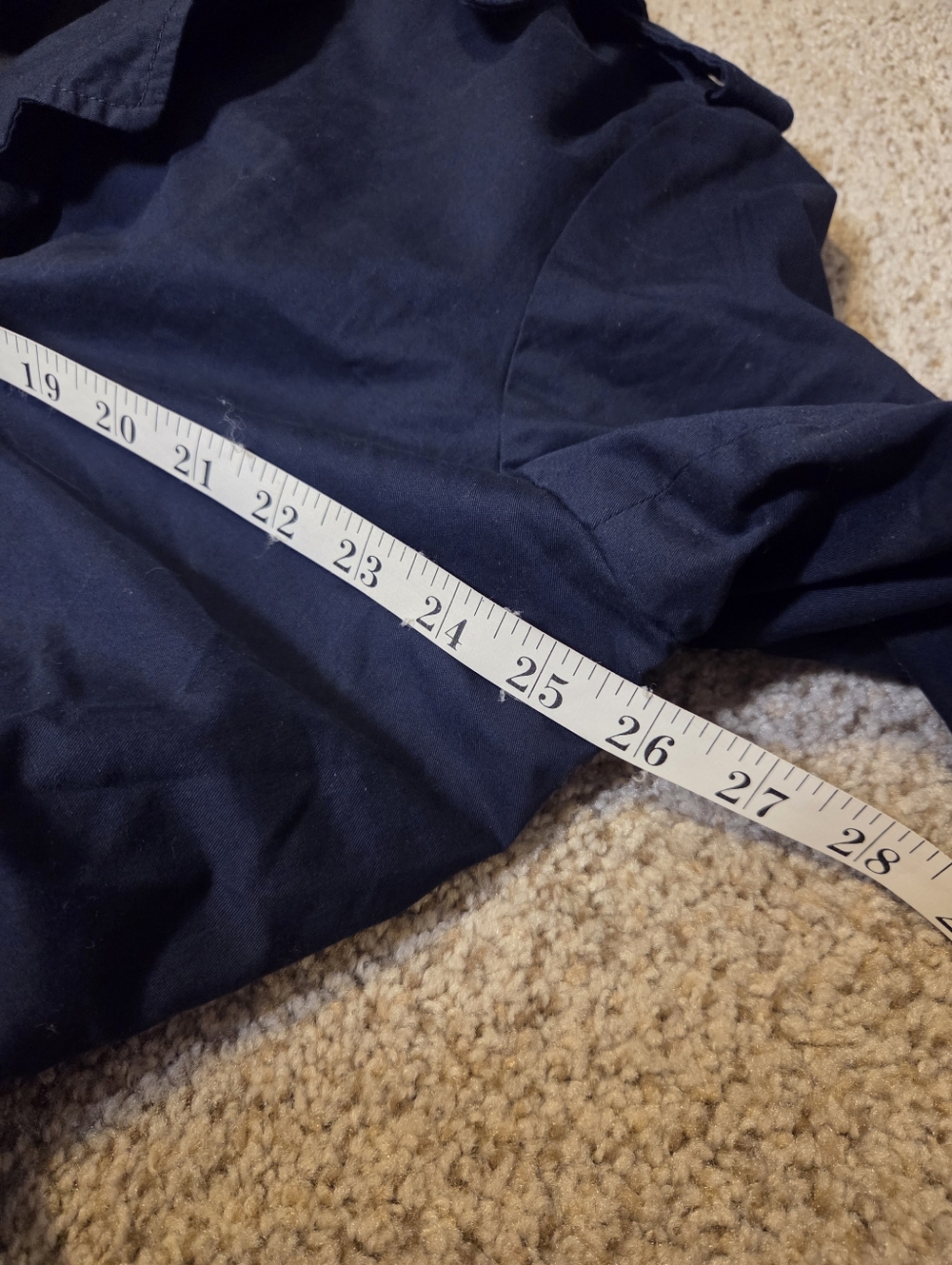 Banana Republic Classic Cotton Twill Trench Preppy Navy Lined 804230 Women's XL - Picture 12 of 15